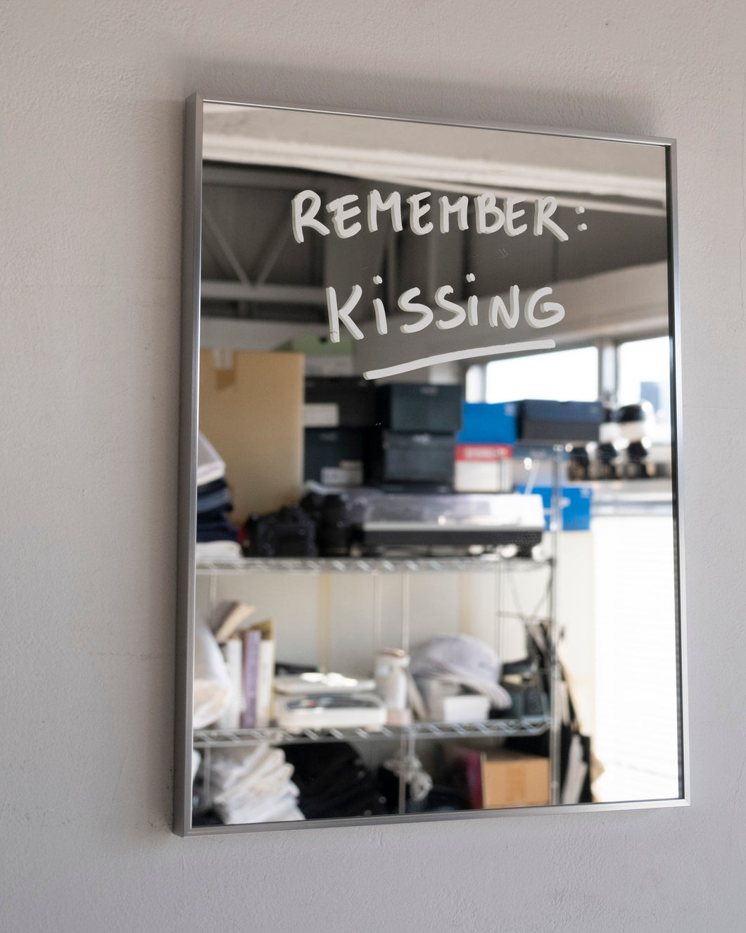 Art:  Print on Mirror (M) : REMEMBER: KISSING