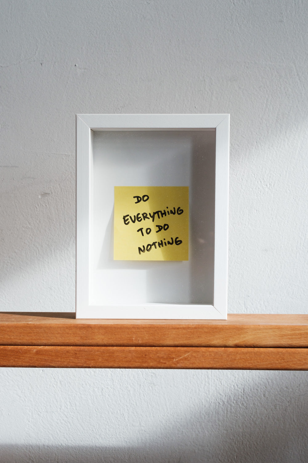 Art: Silkprint on Post-it® : DO EVERYTHING TO DO NOTHING (YELLOW)