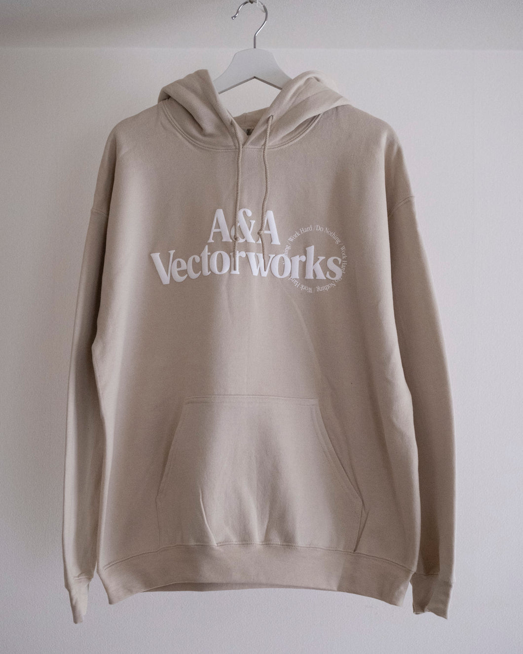 P/O Hoodie : Work Hard / Do Nothing (SAND BEIGE)