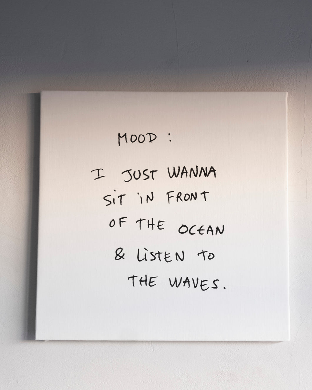 Art: Silkprint on Canvas <S10> LISTEN TO THE WAVES