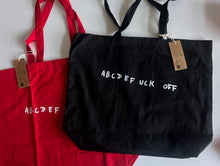 画像をギャラリービューアに読み込む, ORGANIC COTTON TOTE : ABCDEFUCK OFF
